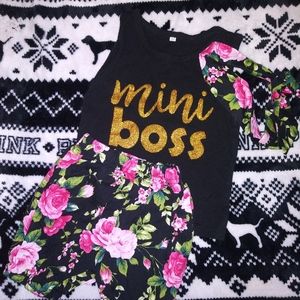 Mini boss tank & shorts set